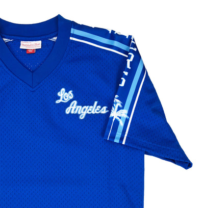 Mitchell & Ness Los Angeles Lakers Baseball Jersey Blue Taping