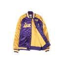 Mitchell & Ness Los Angeles Lakers Satin Baseball Jacket Purple Opened