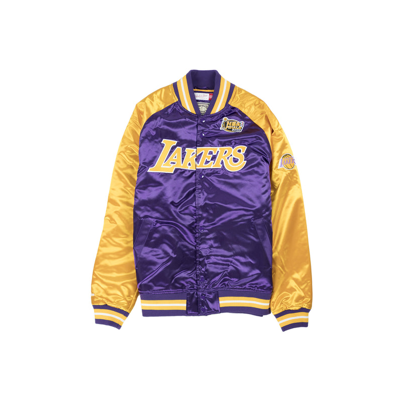 Mitchell & Ness Los Angeles Lakers Satin Baseball Jacket Purple