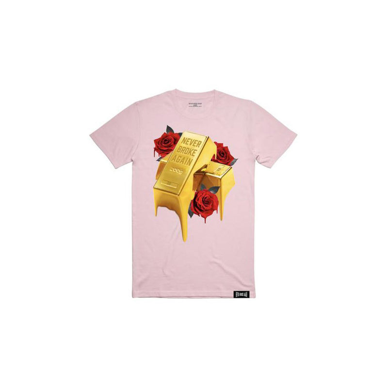 NBA Youngboy Men's Gold Drip T-Shirt Pink