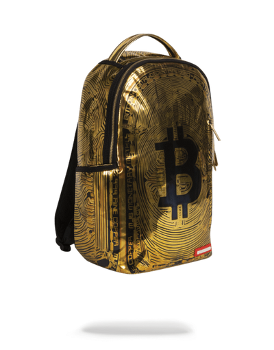 Sprayground Bitcoin Bag Gold Right Side