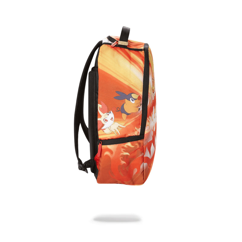 Sprayground Pokemon Fire Shark Backpack Orange Side