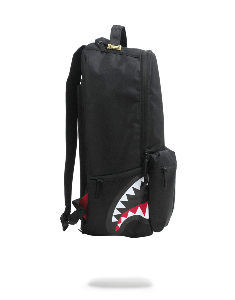 Sprayground Double Cargo Side Shark Backpack Black Side