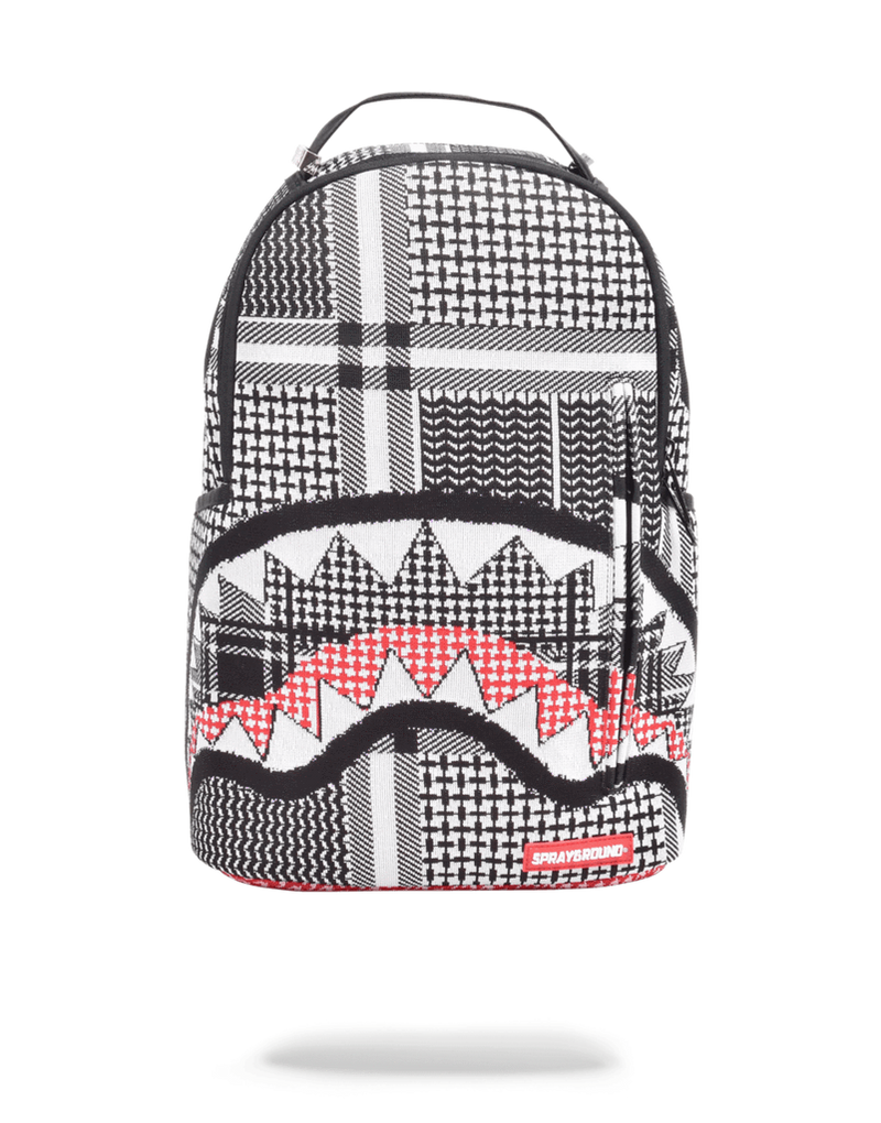 Sprayground Emirate Knit Shark Backpack Black Front