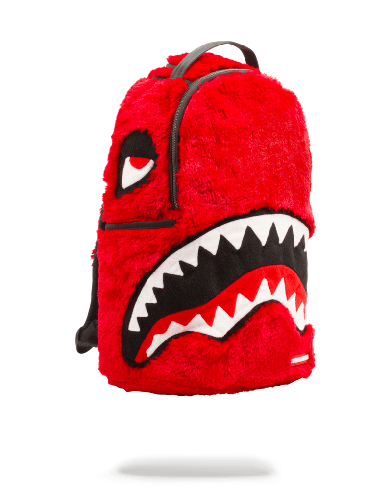 Sprayground Fur Monster Backpack Red