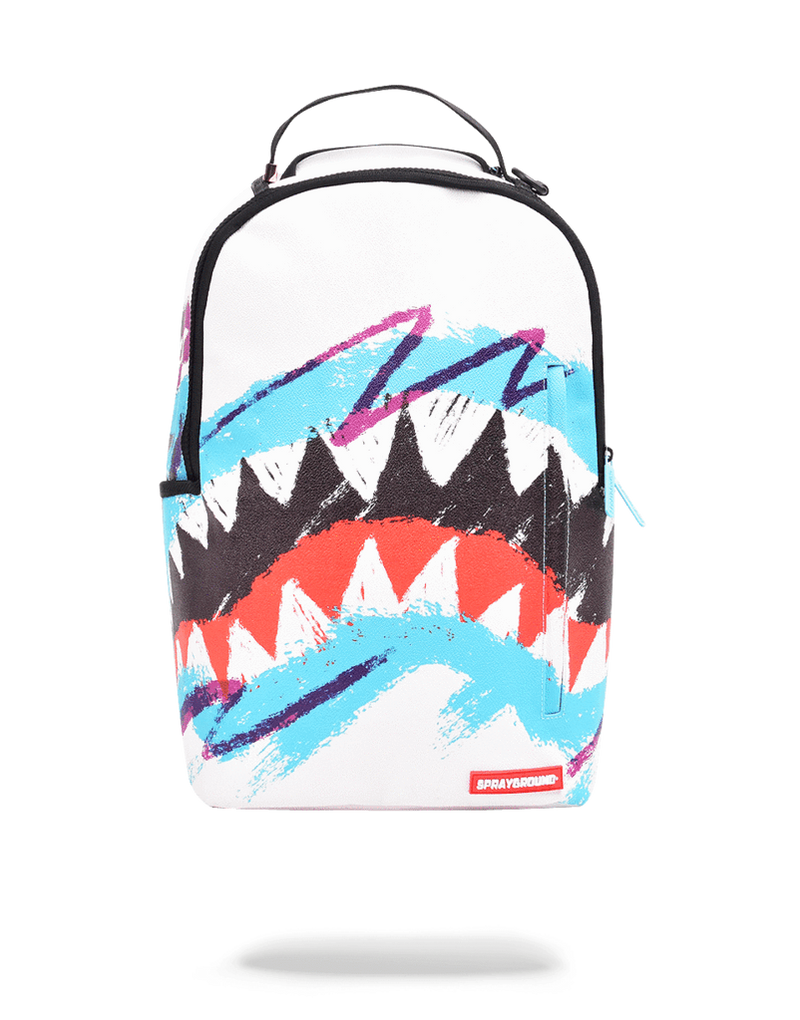 Sprayground Java Shark Backpack White Front