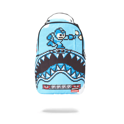 Sprayground Mega Man Destroyer Shark Backpack Blue