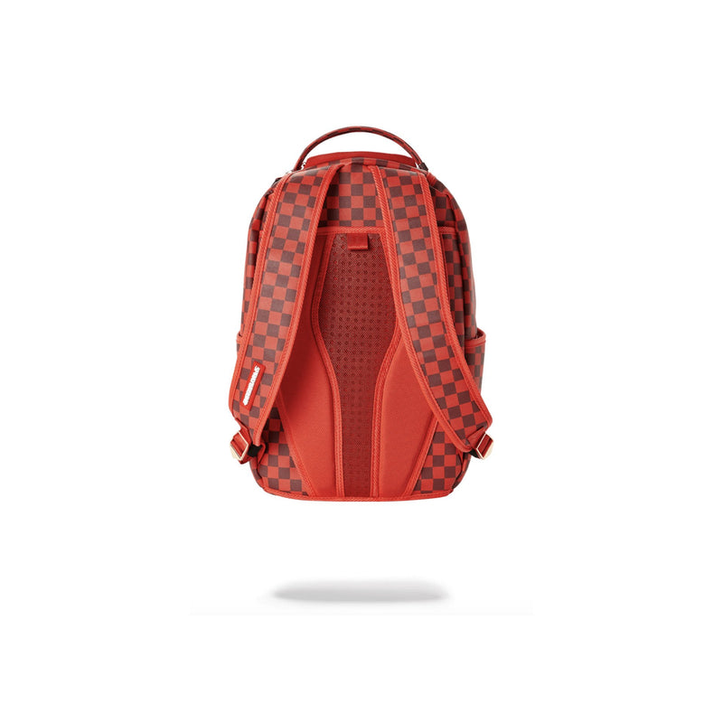 Sprayground Sharks In Paris Backpack Checkered Red Back
