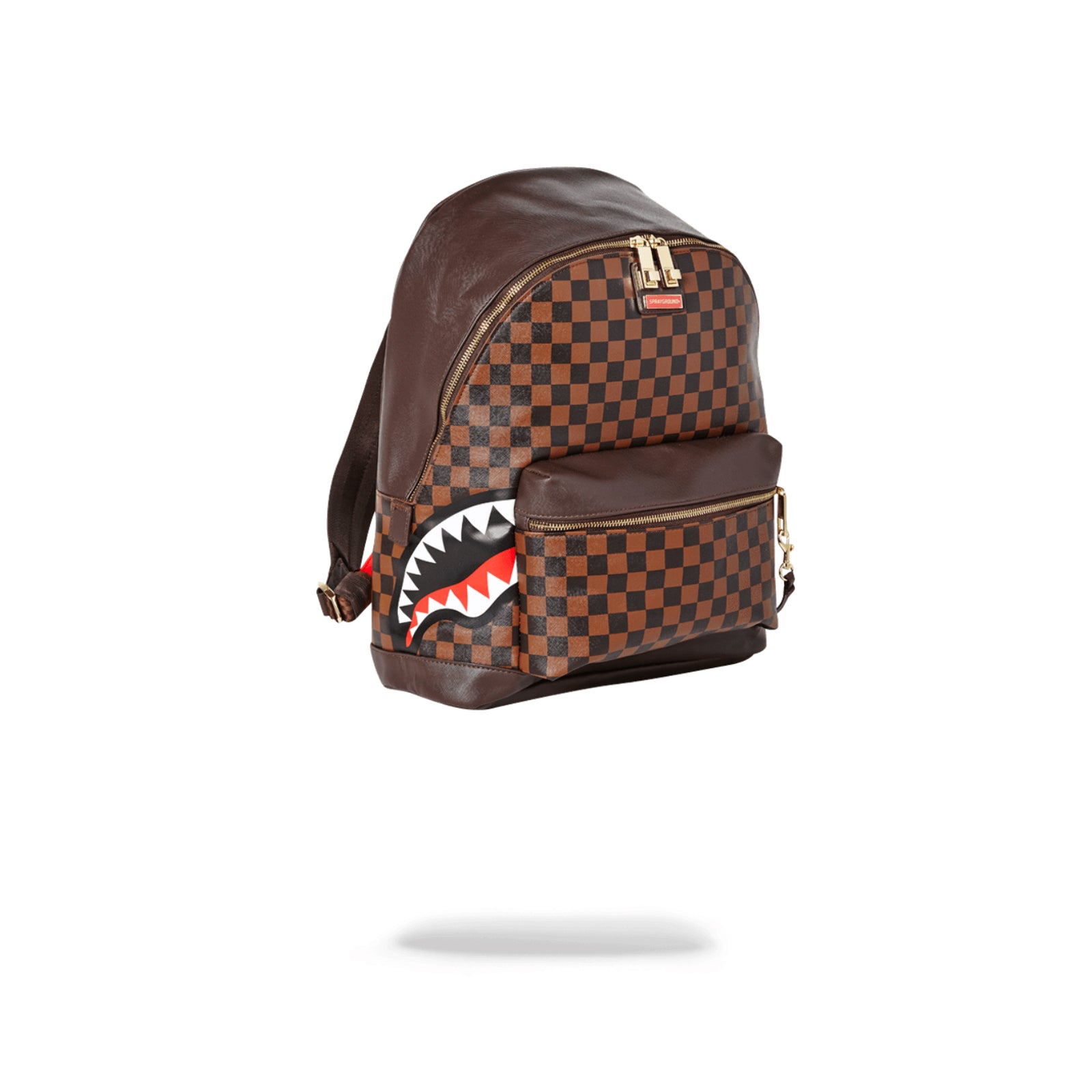 SPRAYGROUND Brown Backpack Tagged Up Sharks in Paris Backpack 910B5119NSZ