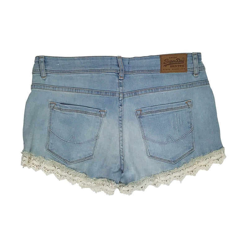 Superdry Lace Trim Hot Short Canyon Tint Back