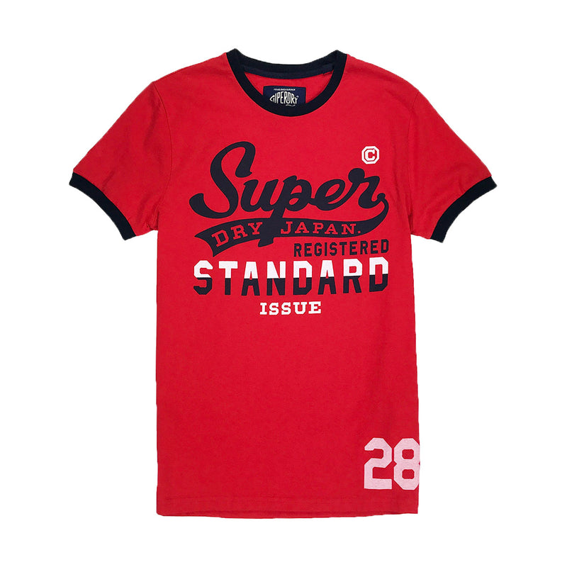 Superdry Standard Issue Ringer Tee Red